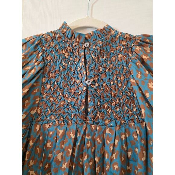 Tyler Boe Pippa Cotton Cheetah Print Dress, Multi $246 Sz XS - Picture 10 of 12